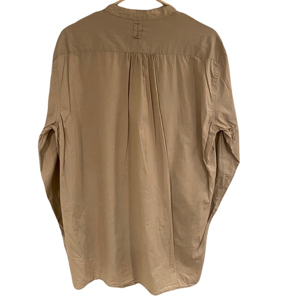 **LIKE NEW** S. ZARA Tan Button-Up. Size S. Relaxed Fit - Picture 2 of 5